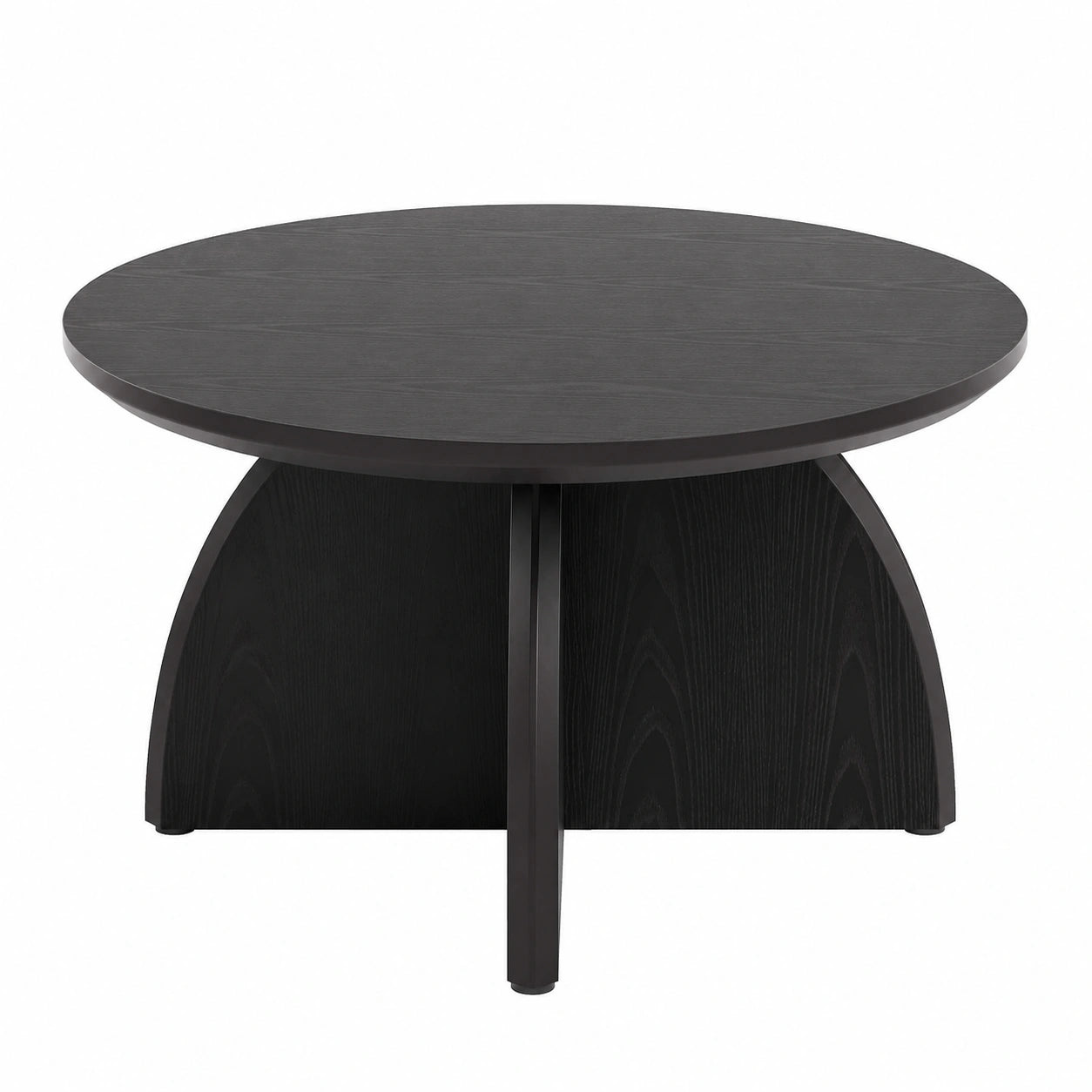 Table basse, en panneaux de bois, coloris noir, pour le salon