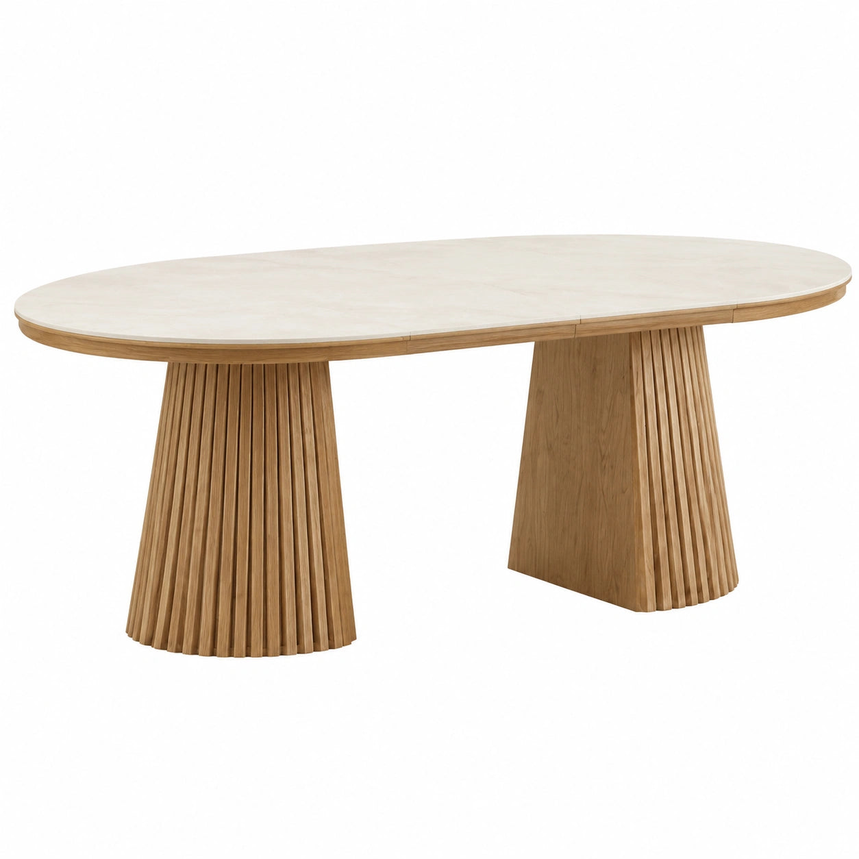 Table à manger, extensible, coloris blanc, pour la salle à manger