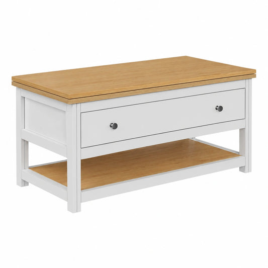 Bureau, en chêne, pliable, réglable, coloris blanc, 100 x 40 cm, pour l’espace de travail