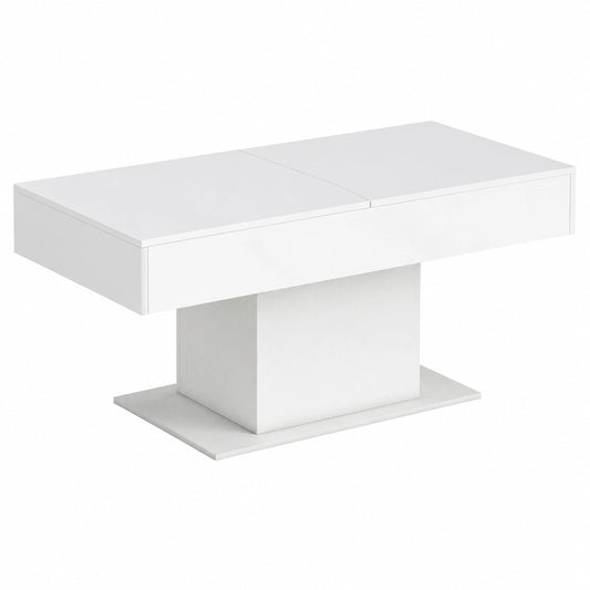 Bureau, extensible, avec rangement, 178,5 x 53 x 49 cm, coloris blanc, pour l’espace de travail
