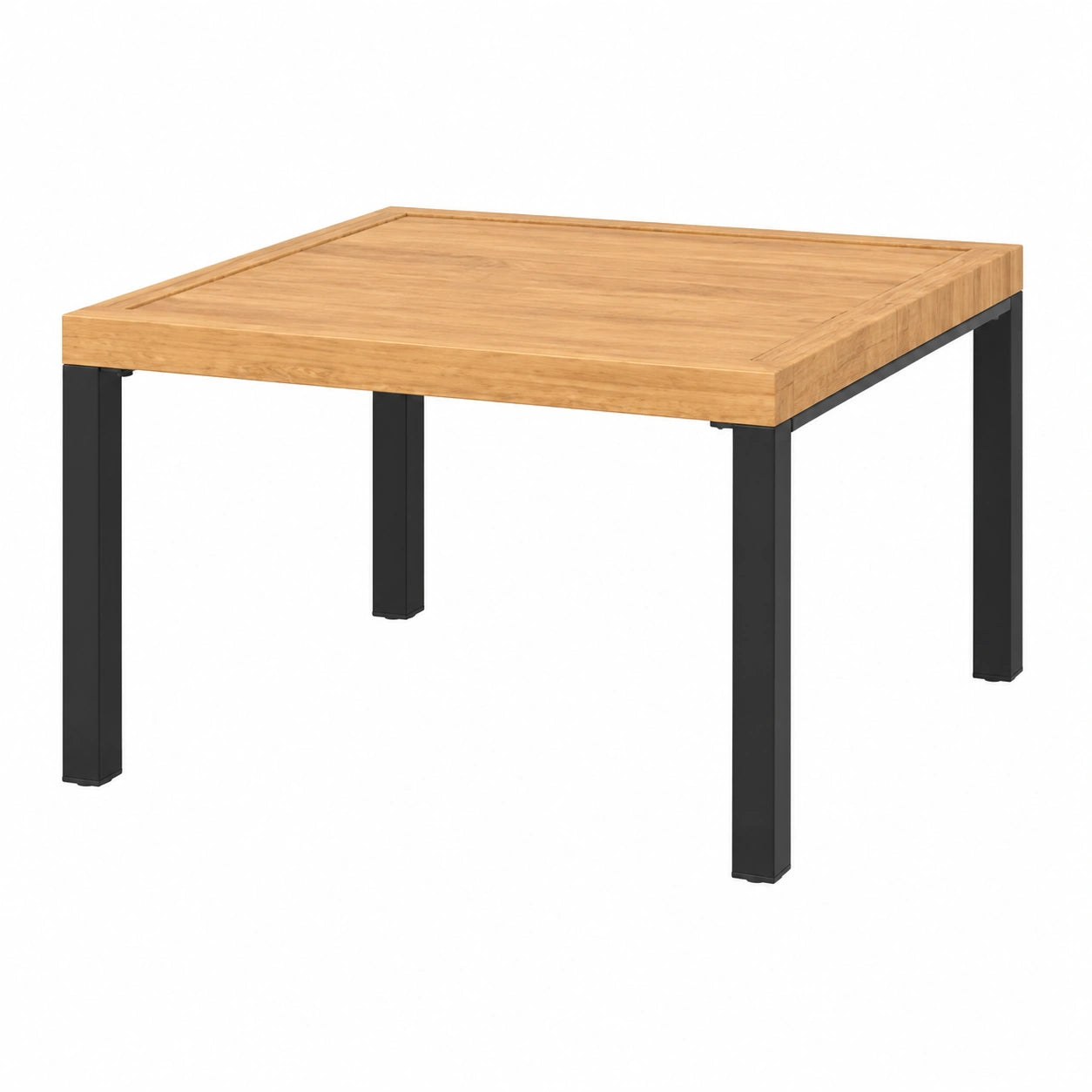 Table basse, en aluminium, 65 x 65 x 40 cm, coloris noir, pour le salon