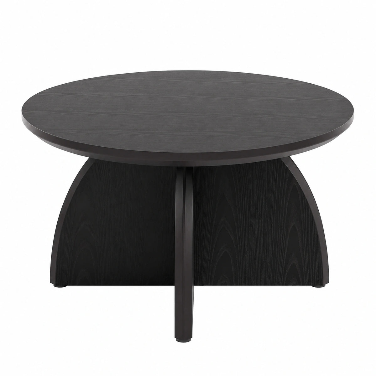Table basse, en panneaux de bois, coloris noir, pour le salon