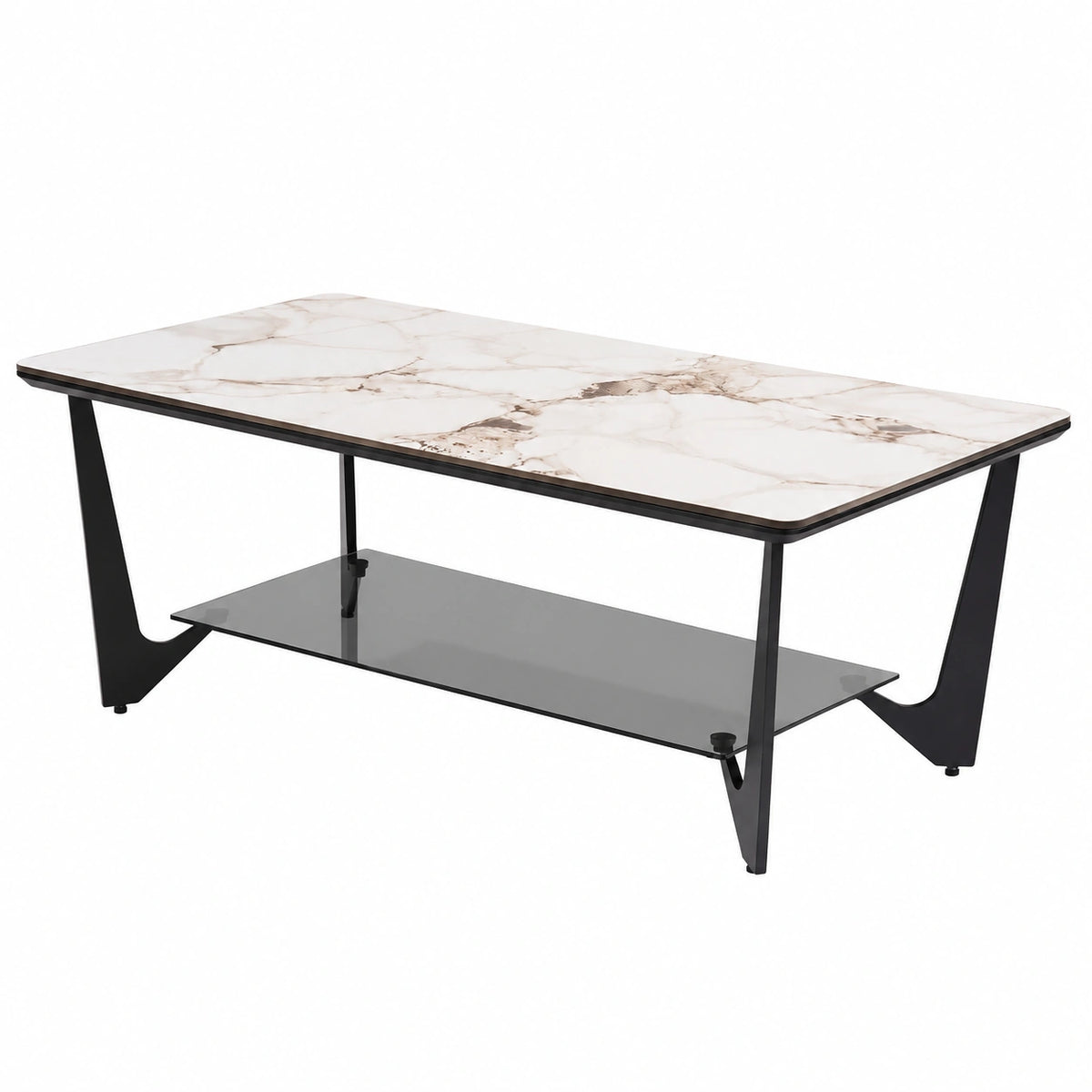 Table basse, coloris blanc, pour le salon
